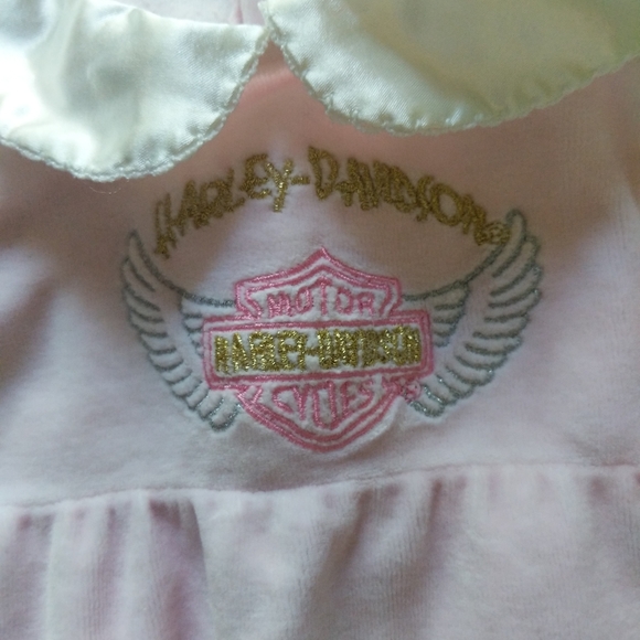 Vintage Harley Davidson | pink satin bodysuit - Picture 2 of 8